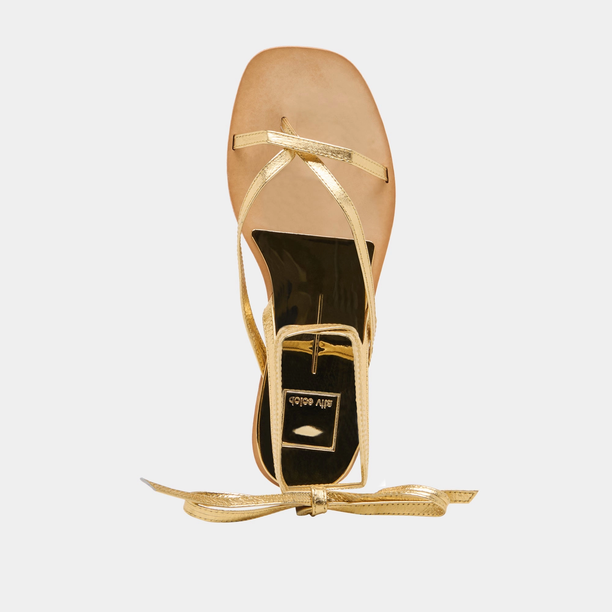 RUDIE SANDALS DARK GOLD METALLIC LEATHER