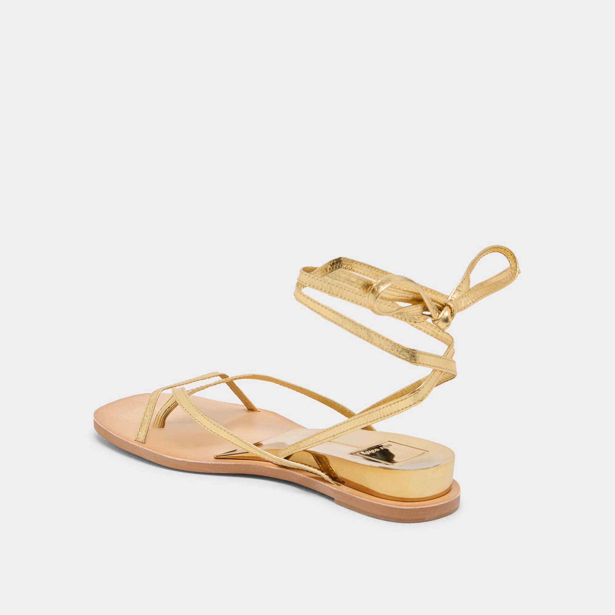 RUDIE SANDALS DARK GOLD METALLIC LEATHER