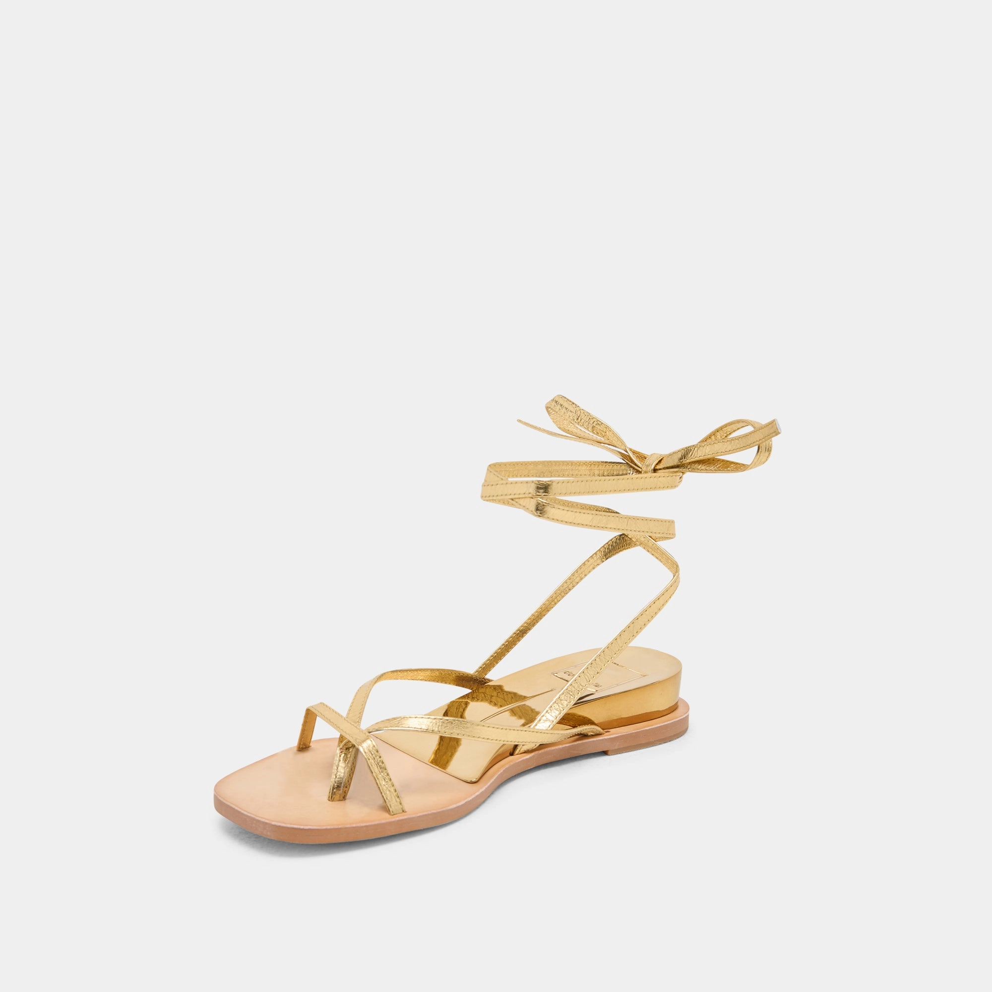 RUDIE SANDALS DARK GOLD METALLIC LEATHER