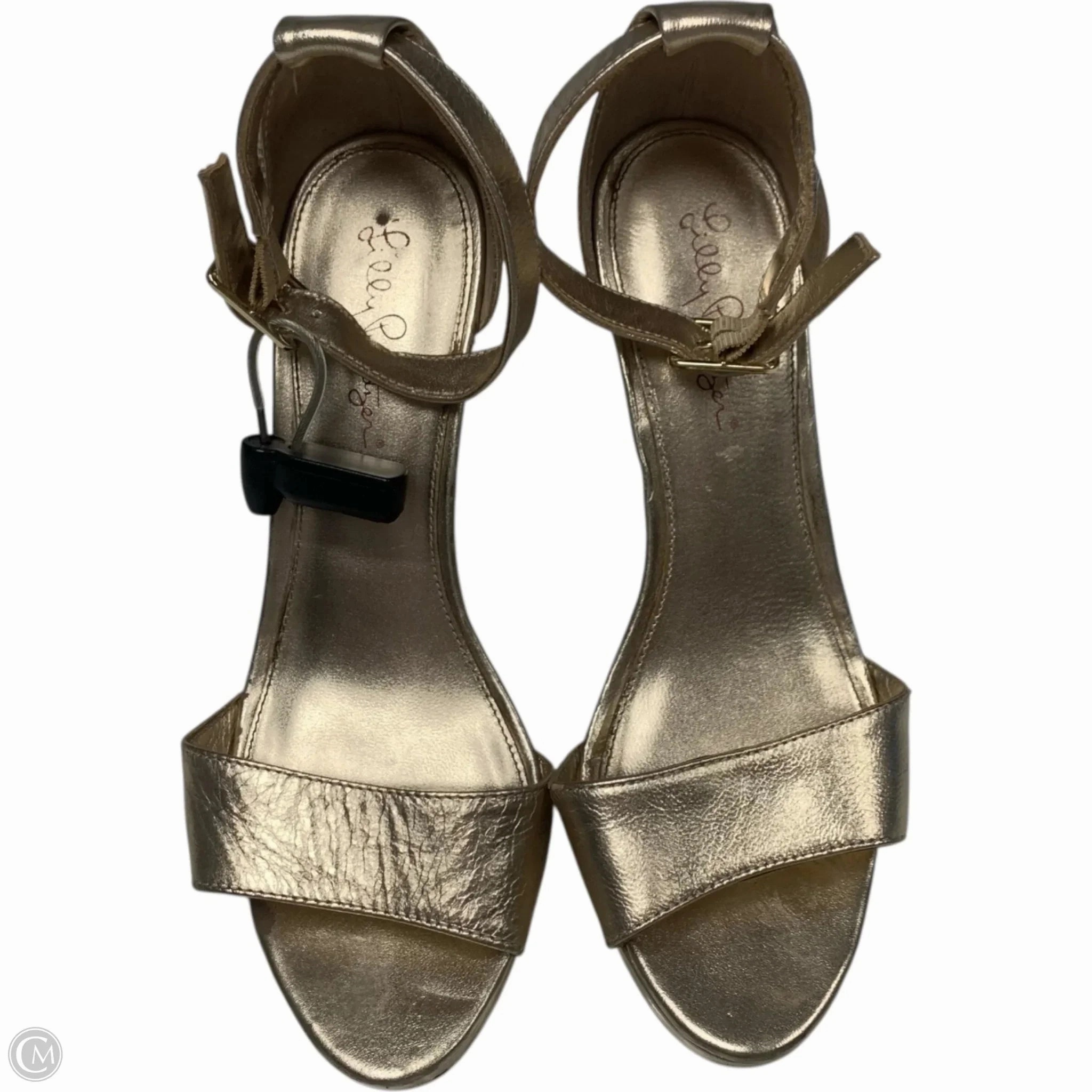 Sandals Designer By Lilly Pulitzer In Gold, Size: 9