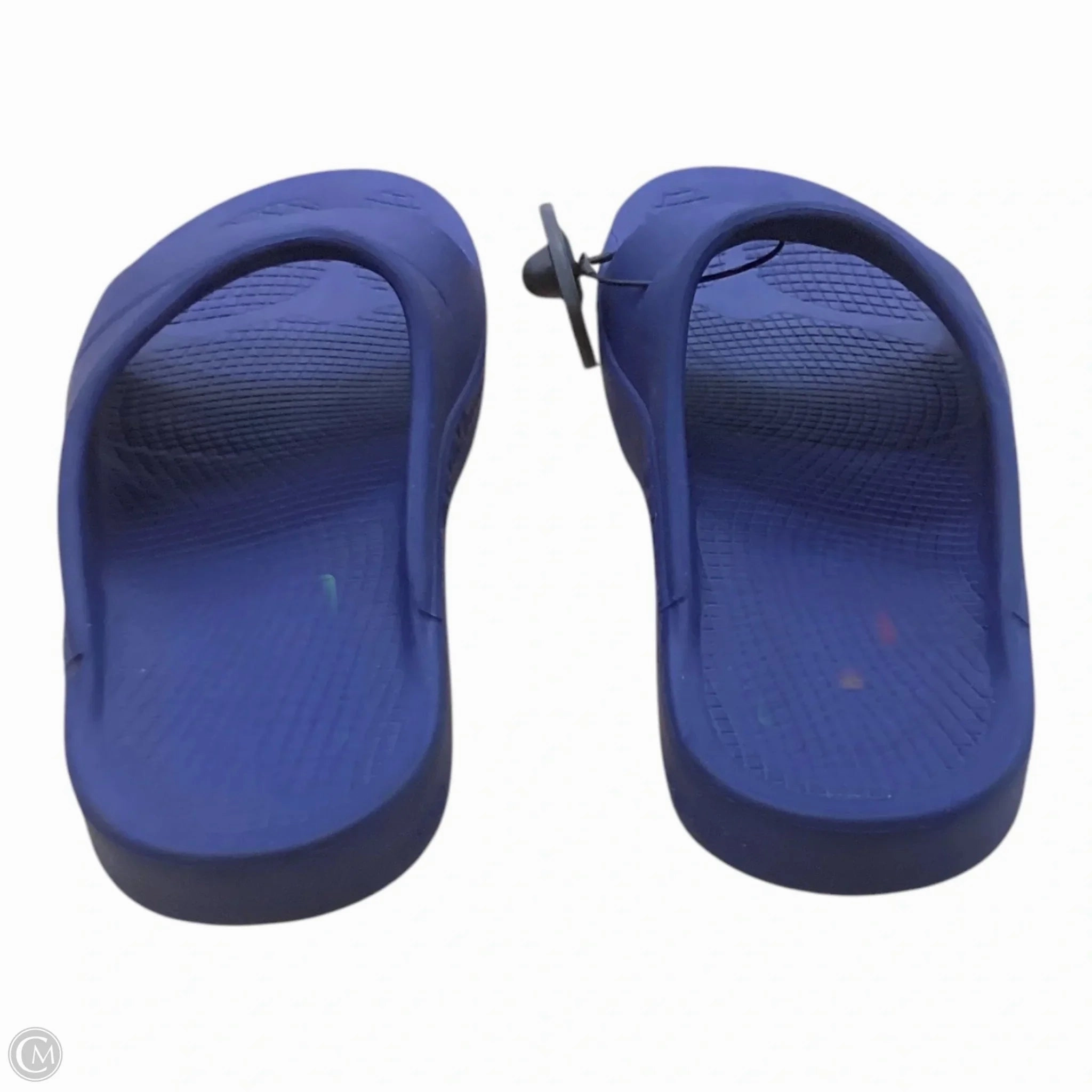 Sandals Flip Flops By Oofos In Blue, Size: 12