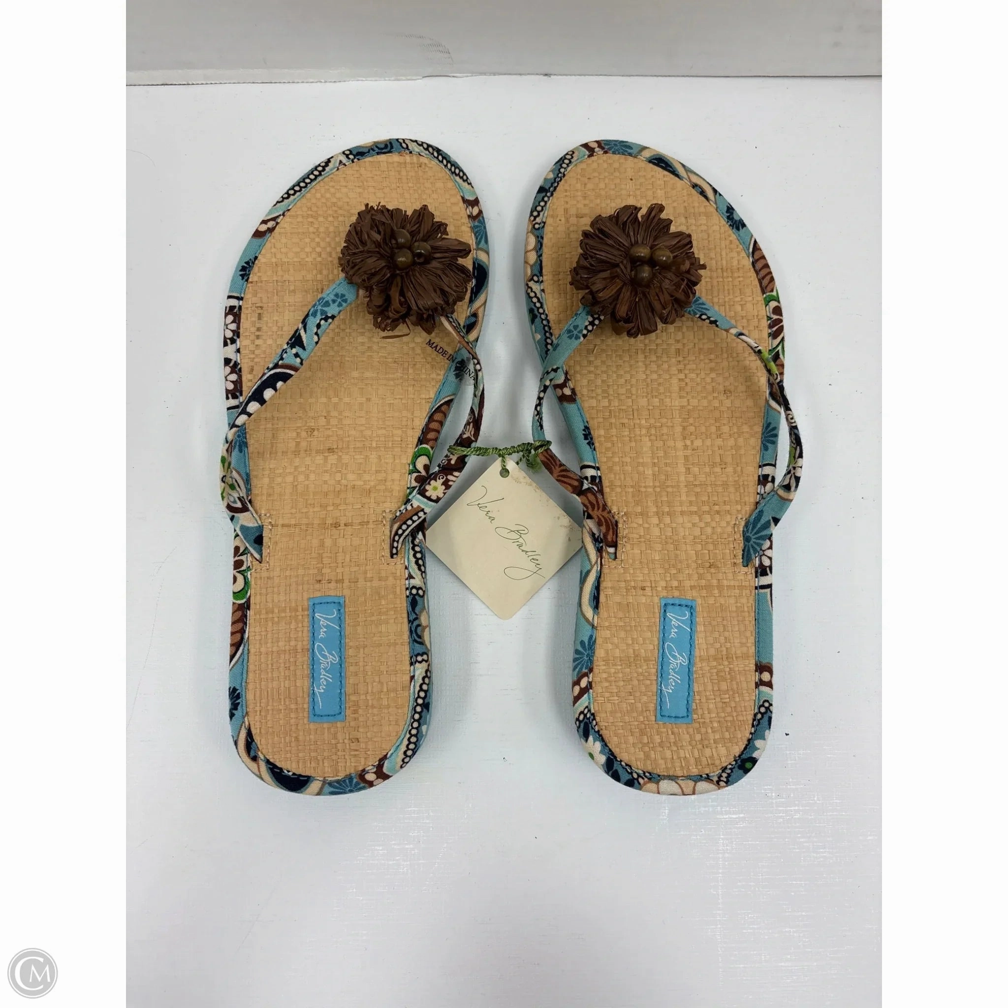 Sandals Flip Flops By Vera Bradley In Blue, Size: 8