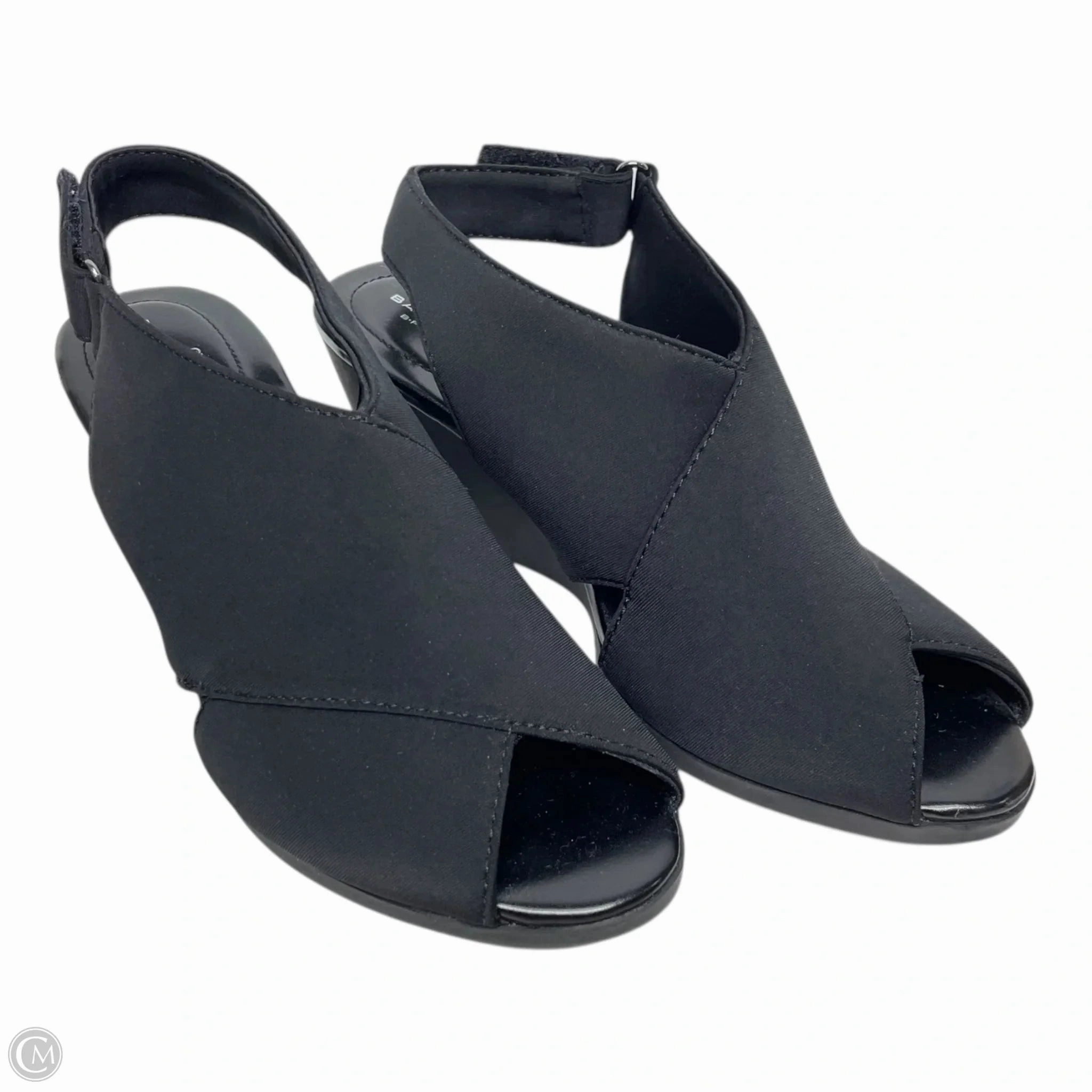 Sandals Heels Wedge By Bandolino In Black, Size: 7.5