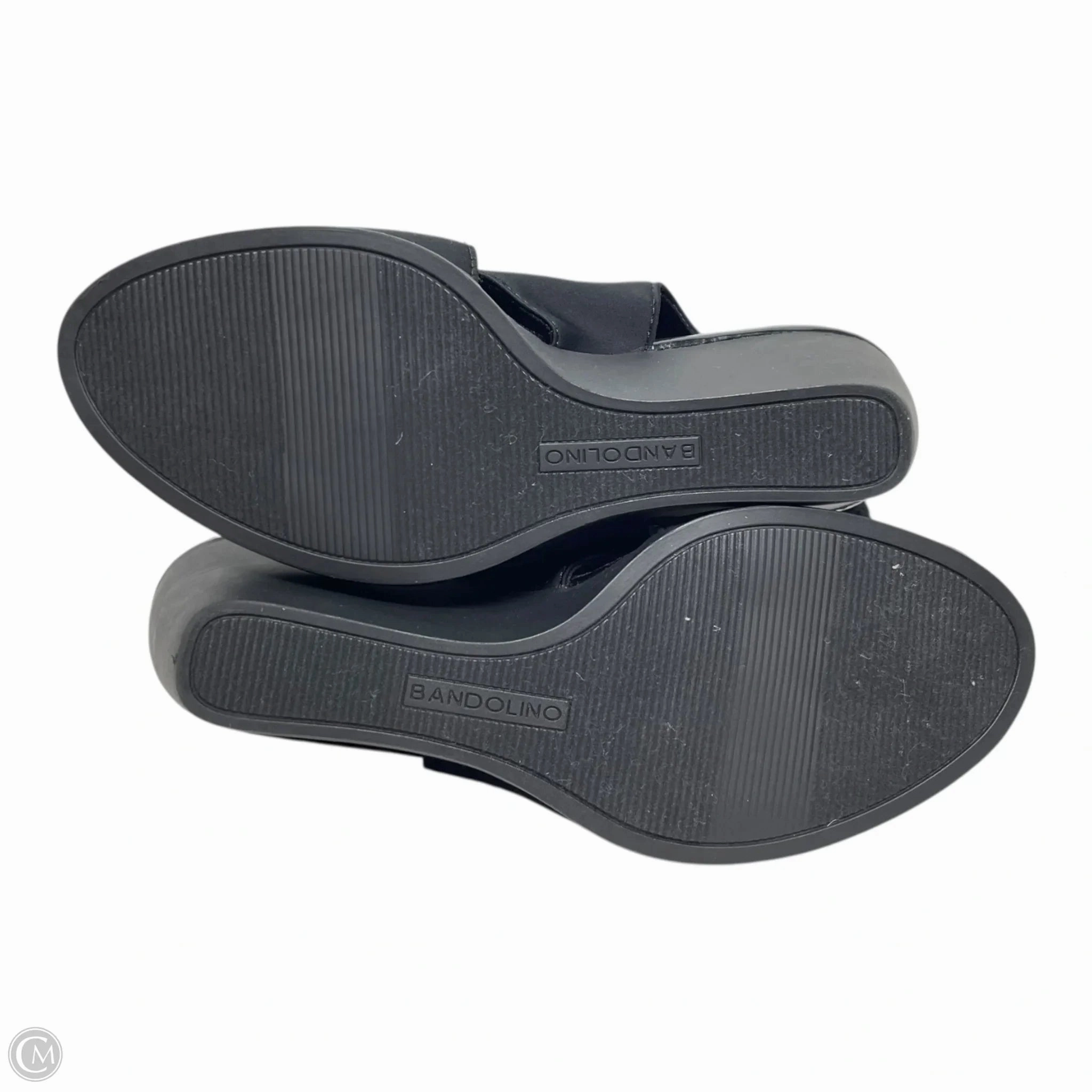 Sandals Heels Wedge By Bandolino In Black, Size: 7.5
