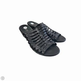 Sandals Heels Wedge By Clarks In Black, Size: 8.5