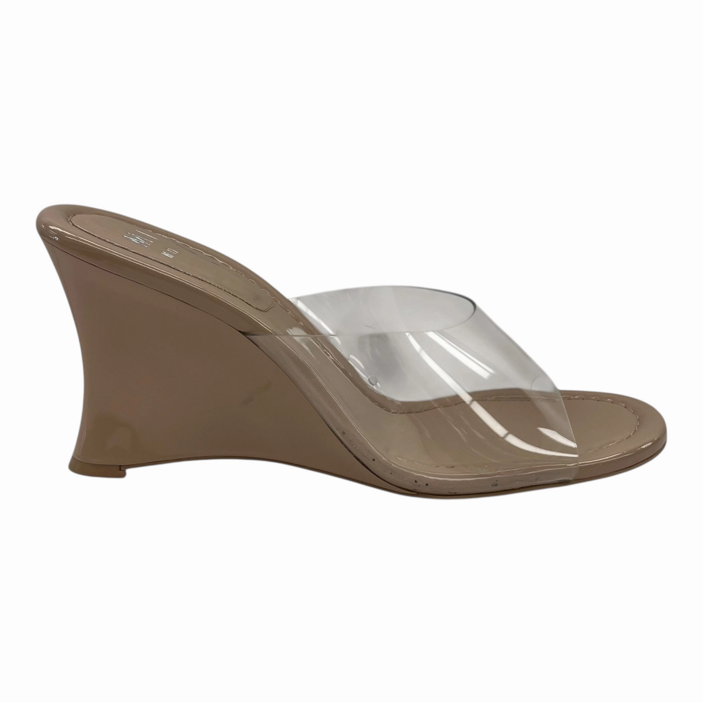 Sandals Heels Wedge By Mix No 6 In Clear, Size:7.5