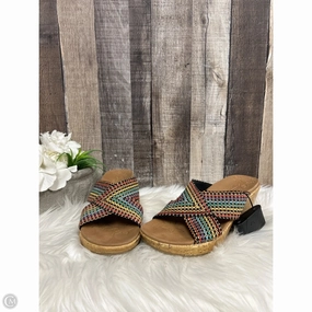 Sandals Heels Wedge By Skechers In Multi-colored, Size: 6.5