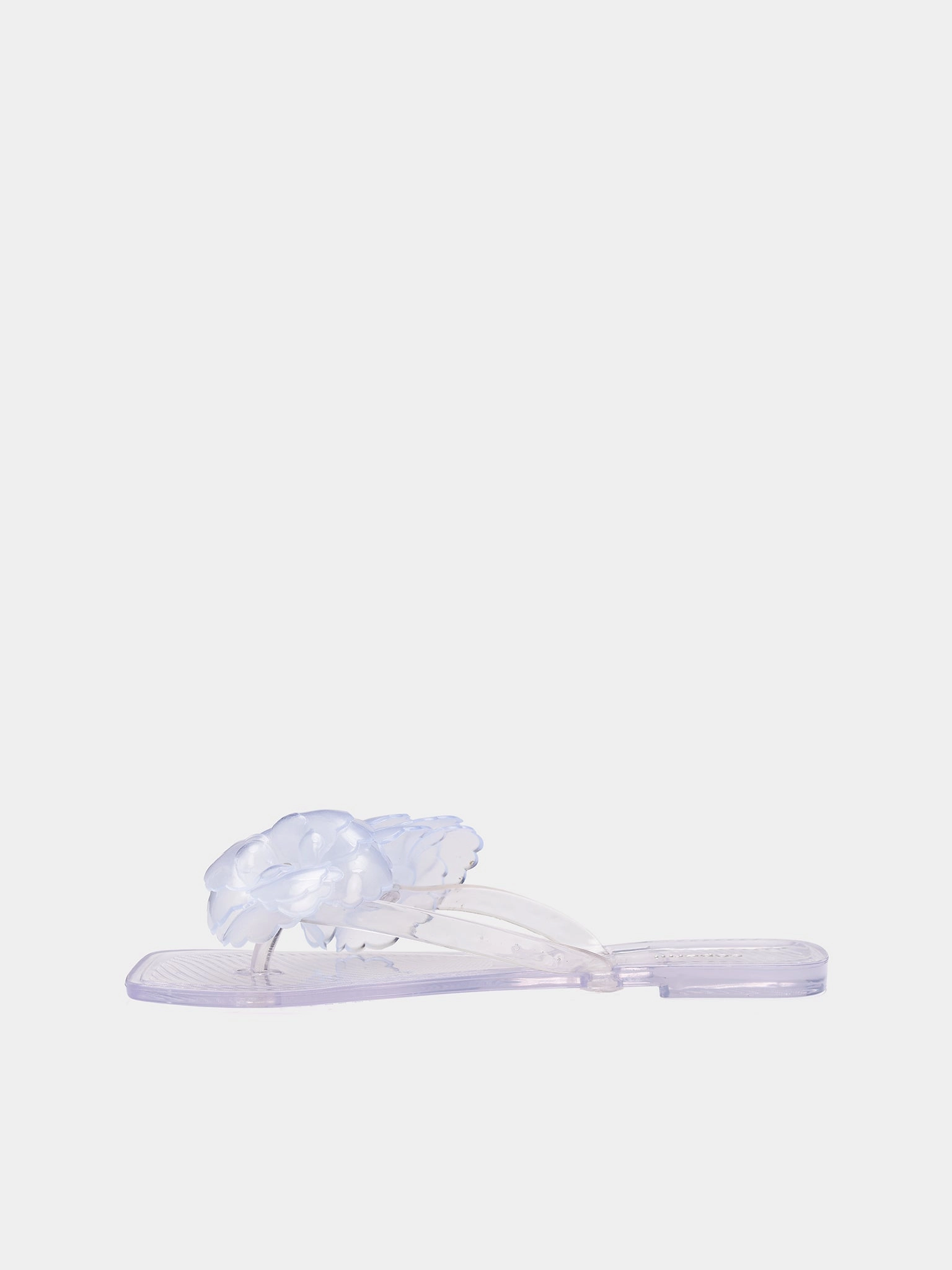 Silicone Flower Flat Sandals (COPSH84F9013-CLEAR)
