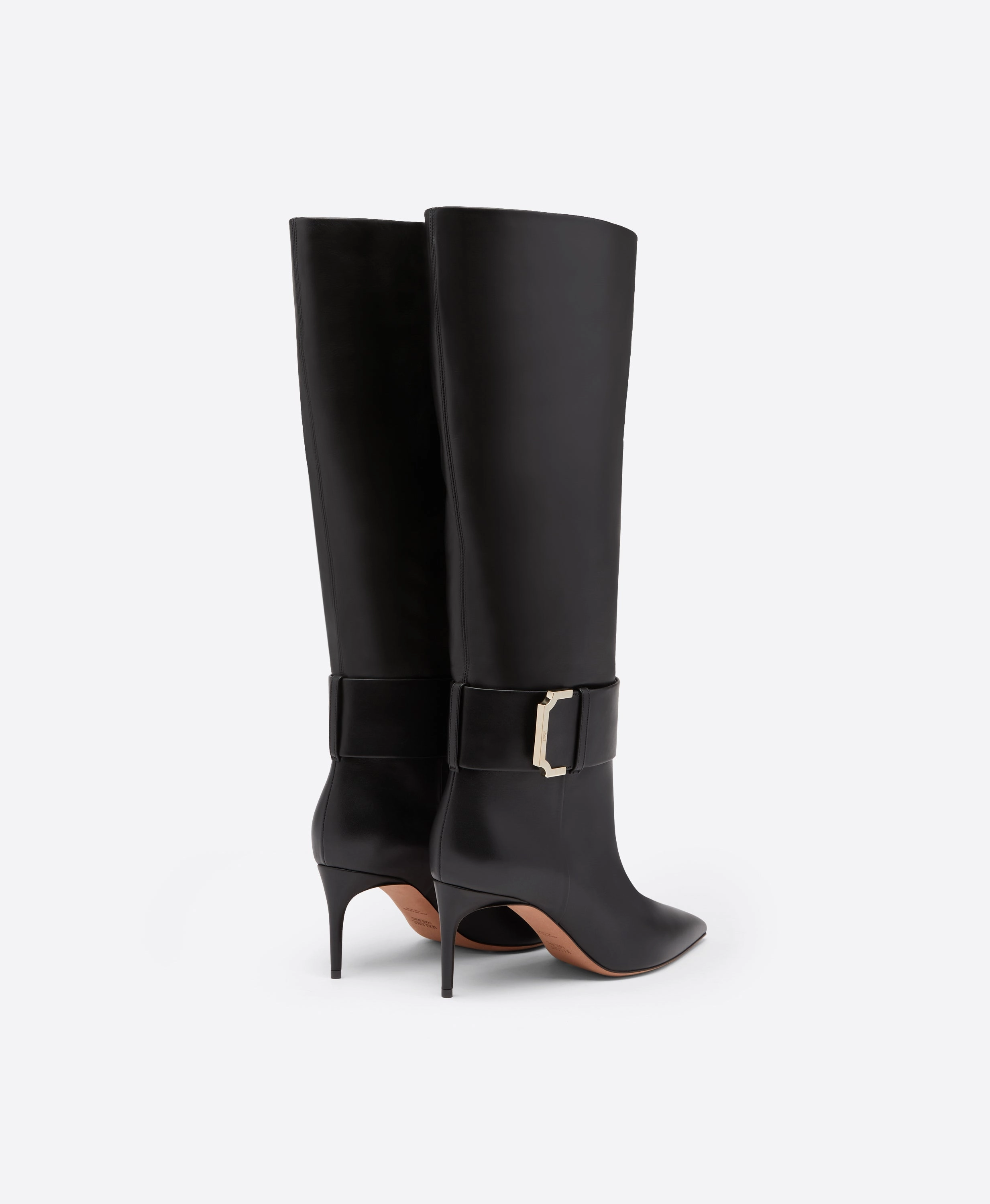 Silvana 70 Black Leather Tall Boots