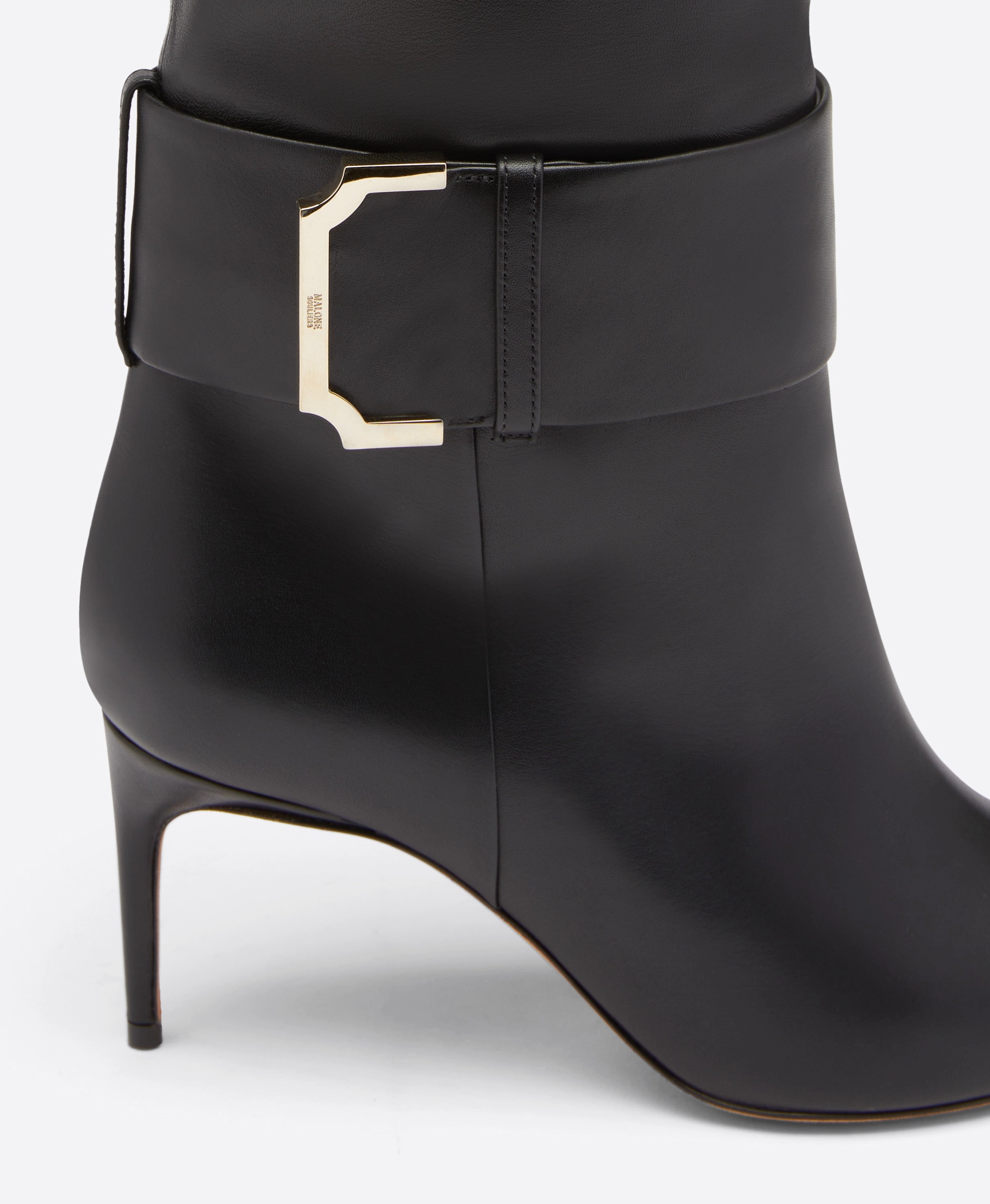 Silvana 70 Black Leather Tall Boots