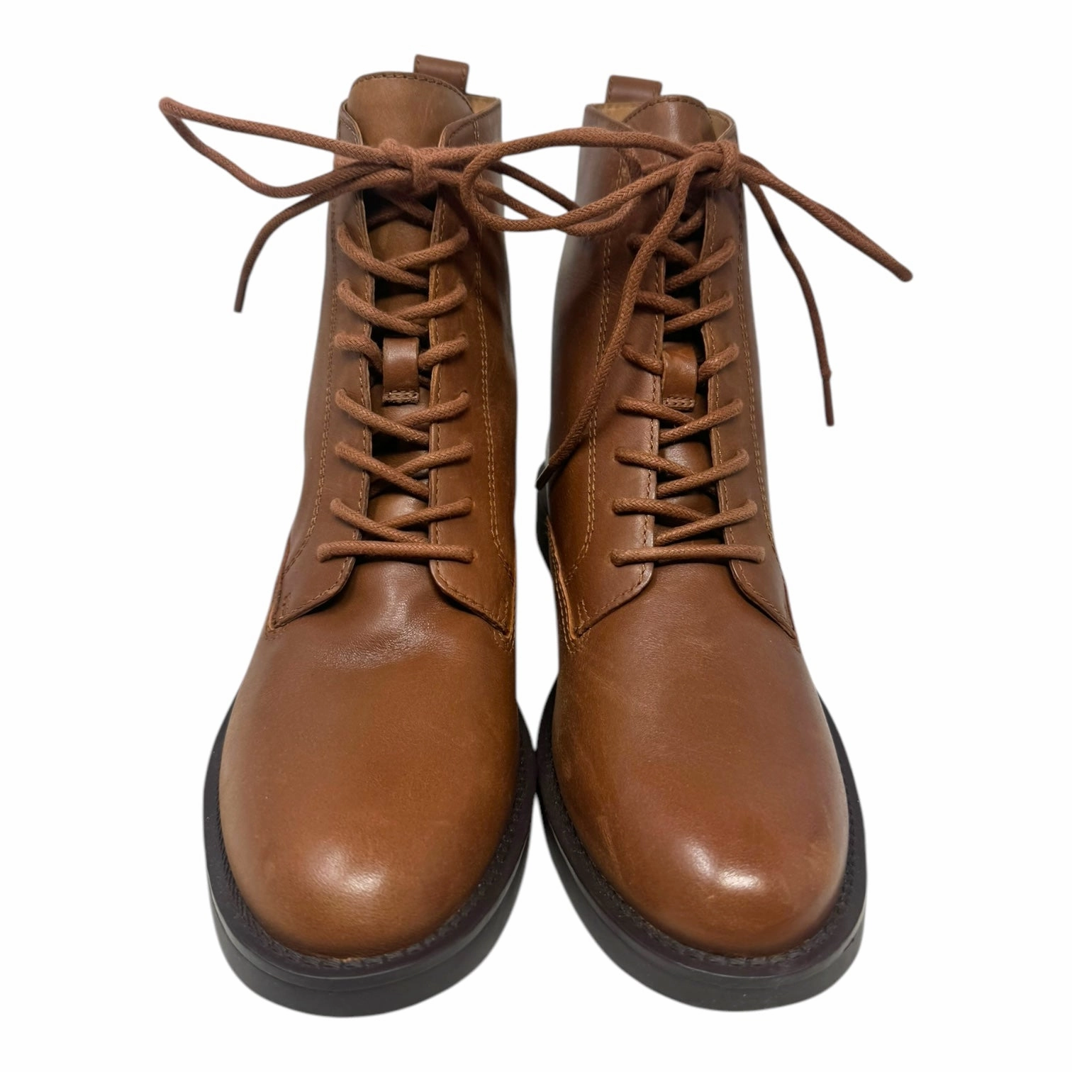 The Evelyn Lace Up Boots By Madewell In Dried Maple, Size: 7.5