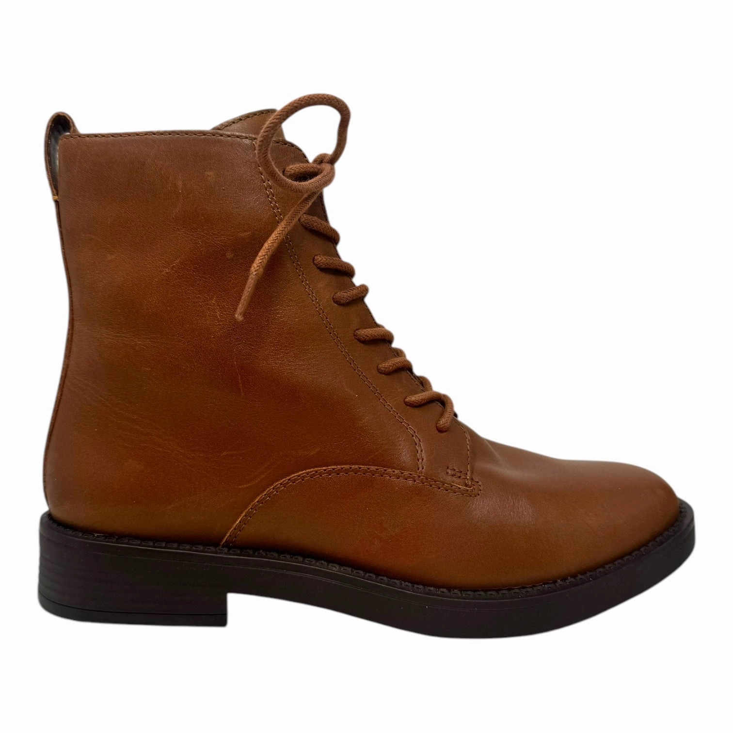 The Evelyn Lace Up Boots By Madewell In Dried Maple, Size: 7.5