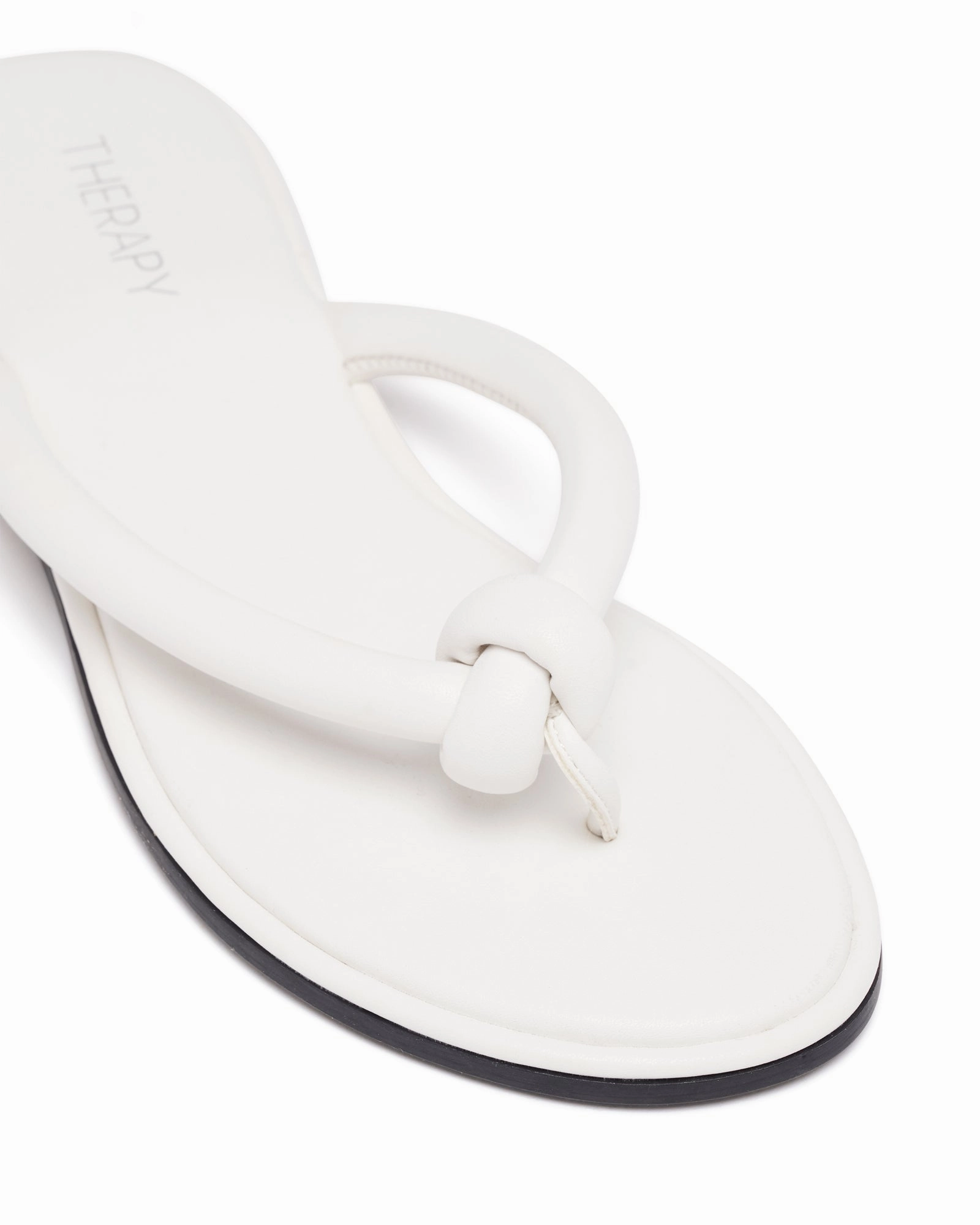 Tyana Thong Sandal White Smooth