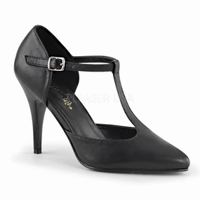 VANITY-415  Black Faux Leather