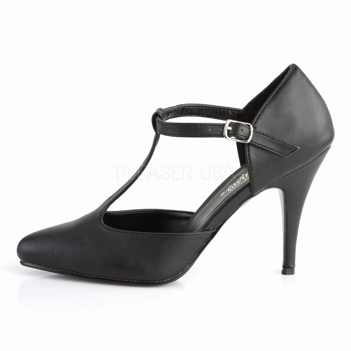 VANITY-415  Black Faux Leather