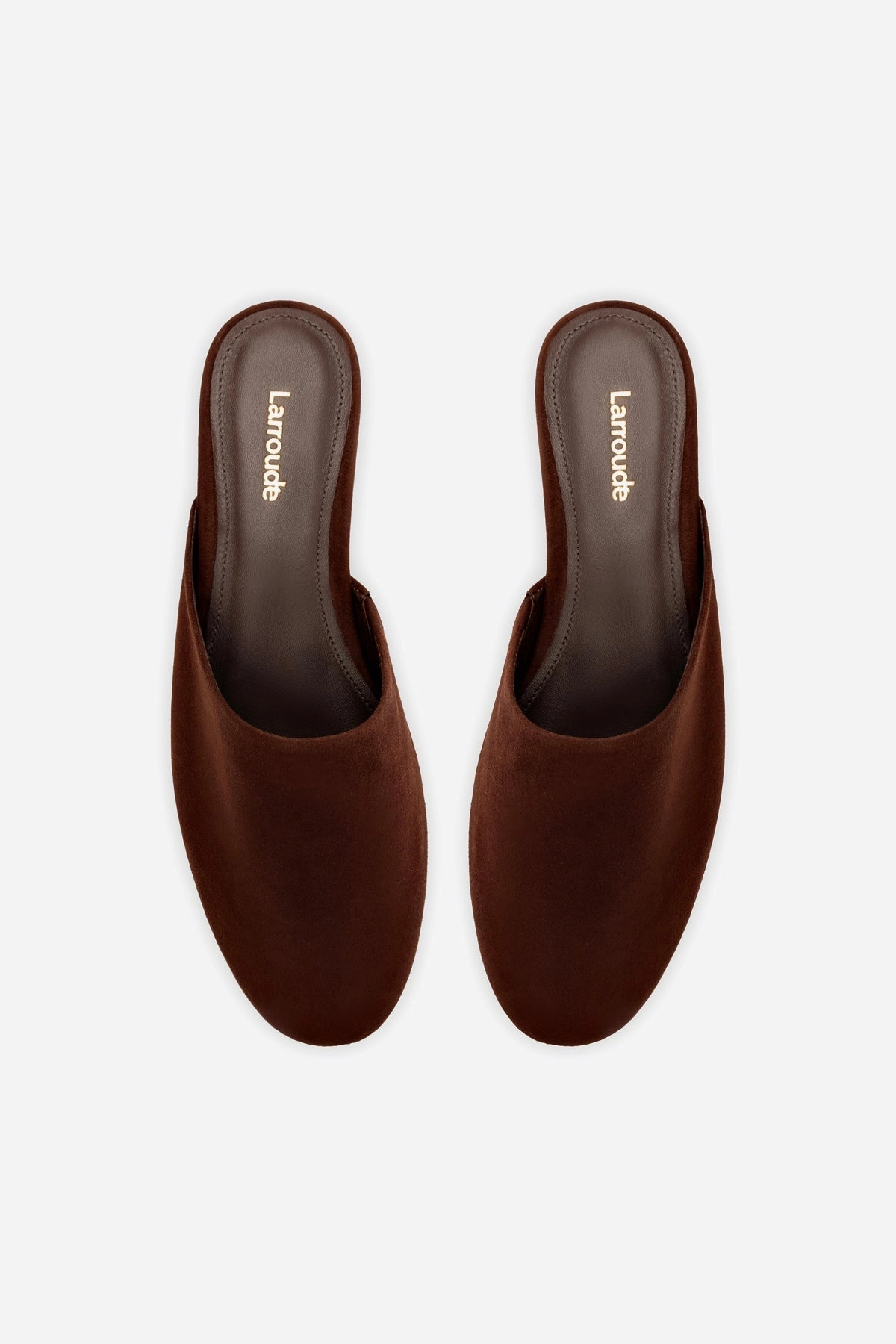 Venice Flat Mule and Pouch Kit In Brown Suede