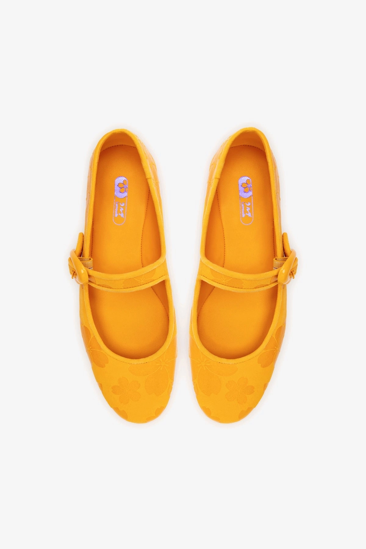 Verona Ballet Flat In Amber Sakura Printed Suede
