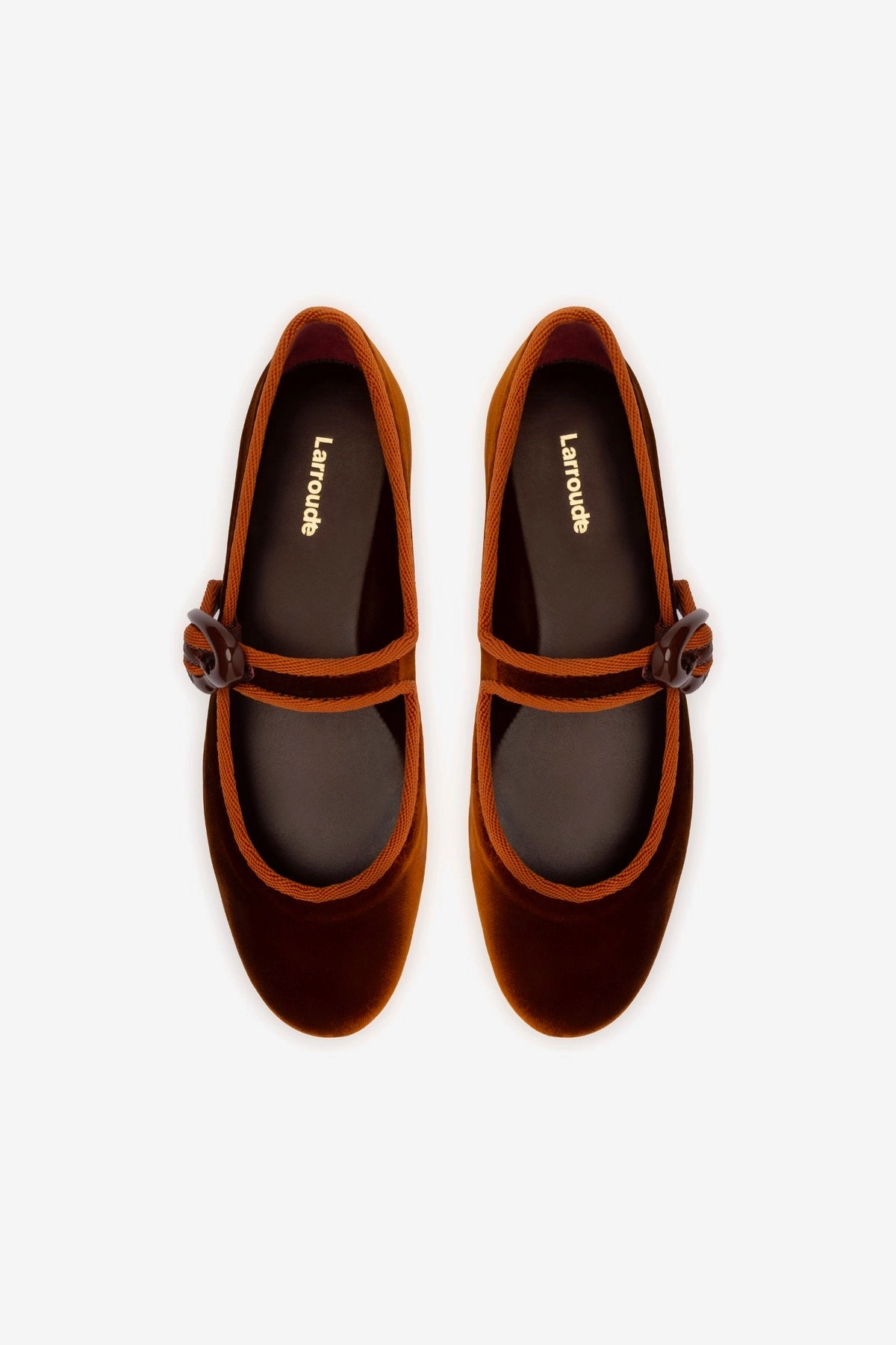 Verona Ballet Flat In Cuoio Velvet