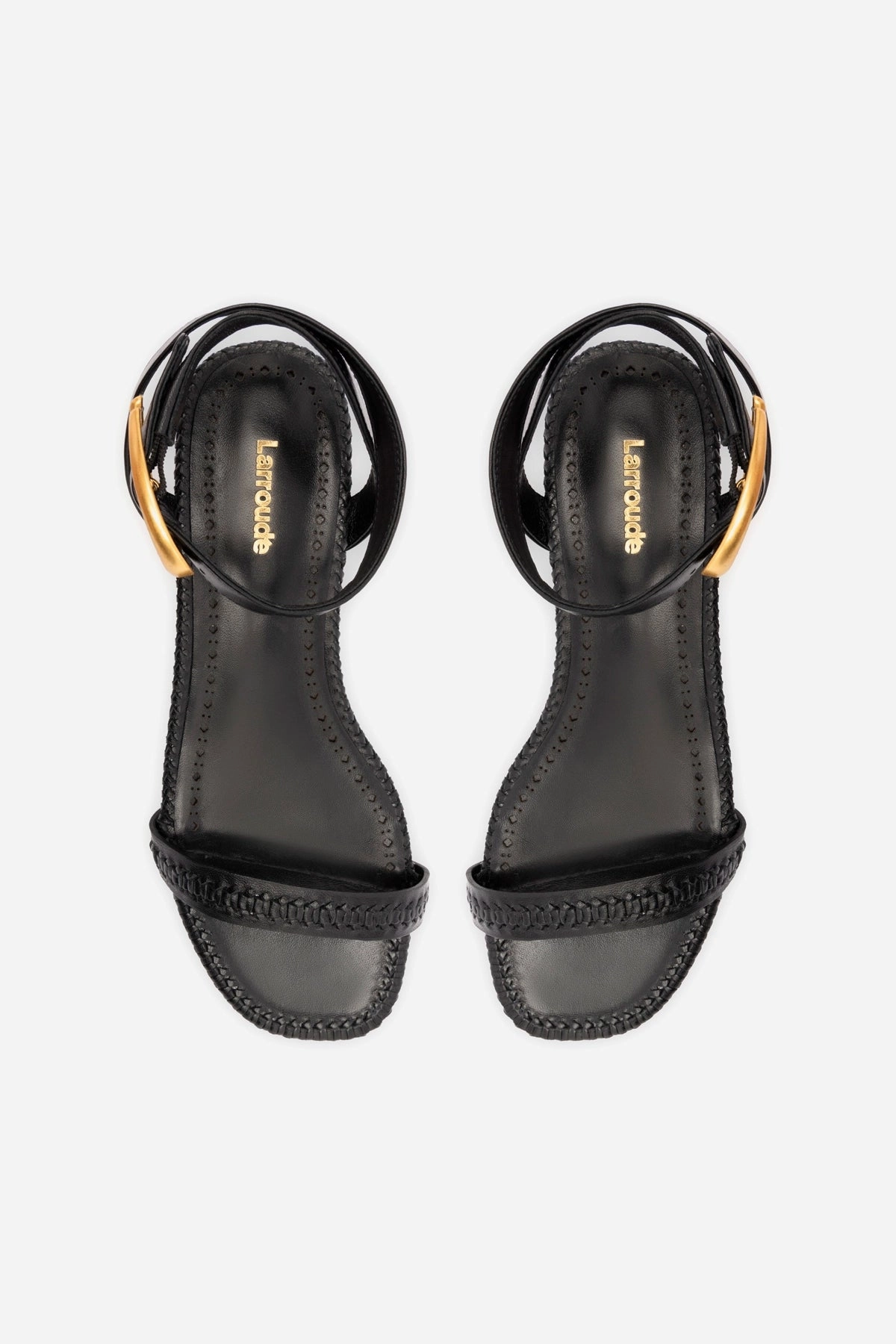 Verona Flat Sandal In Black Leather