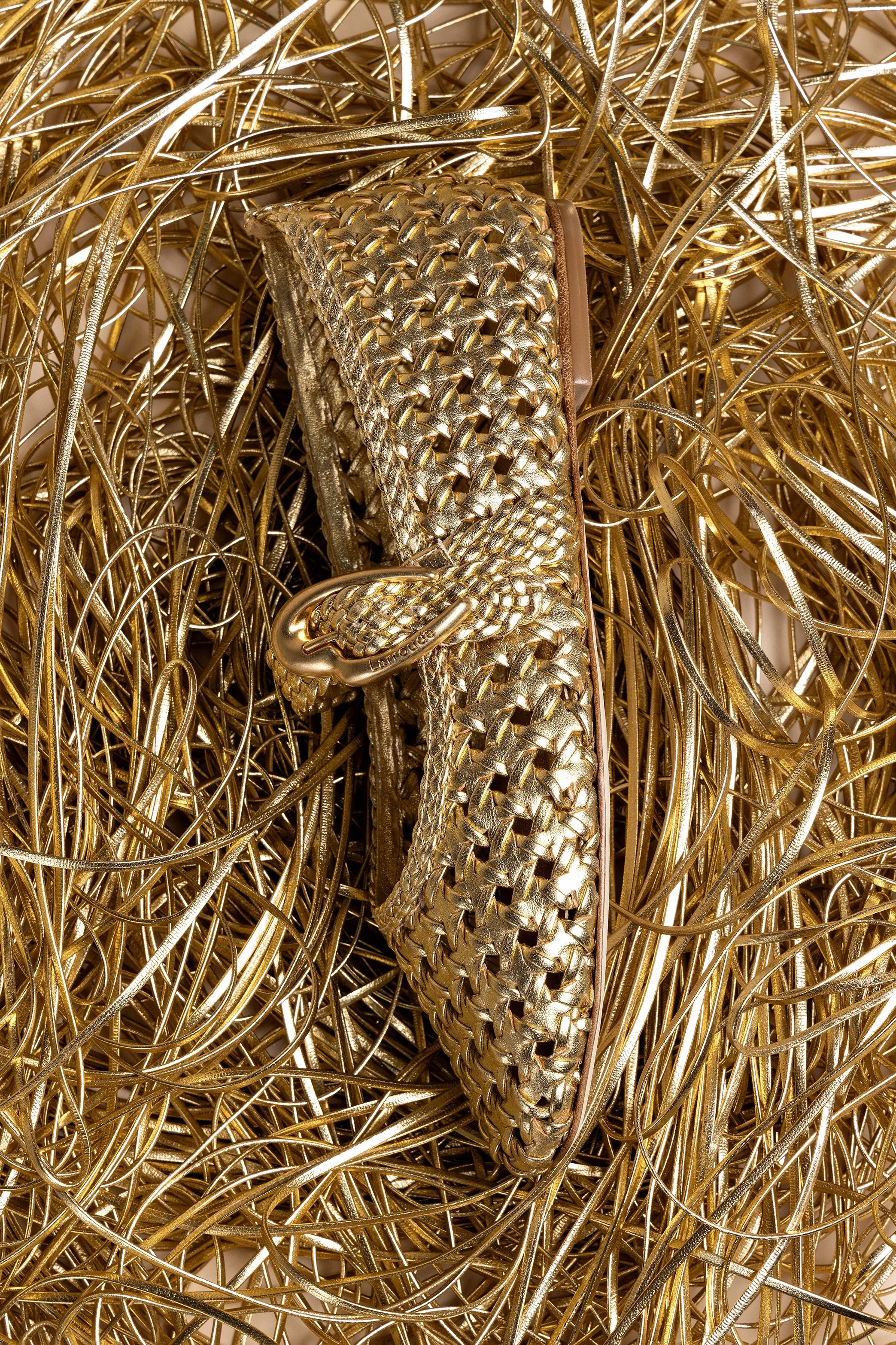 Verona New Macrame In Gold Metallic Leather