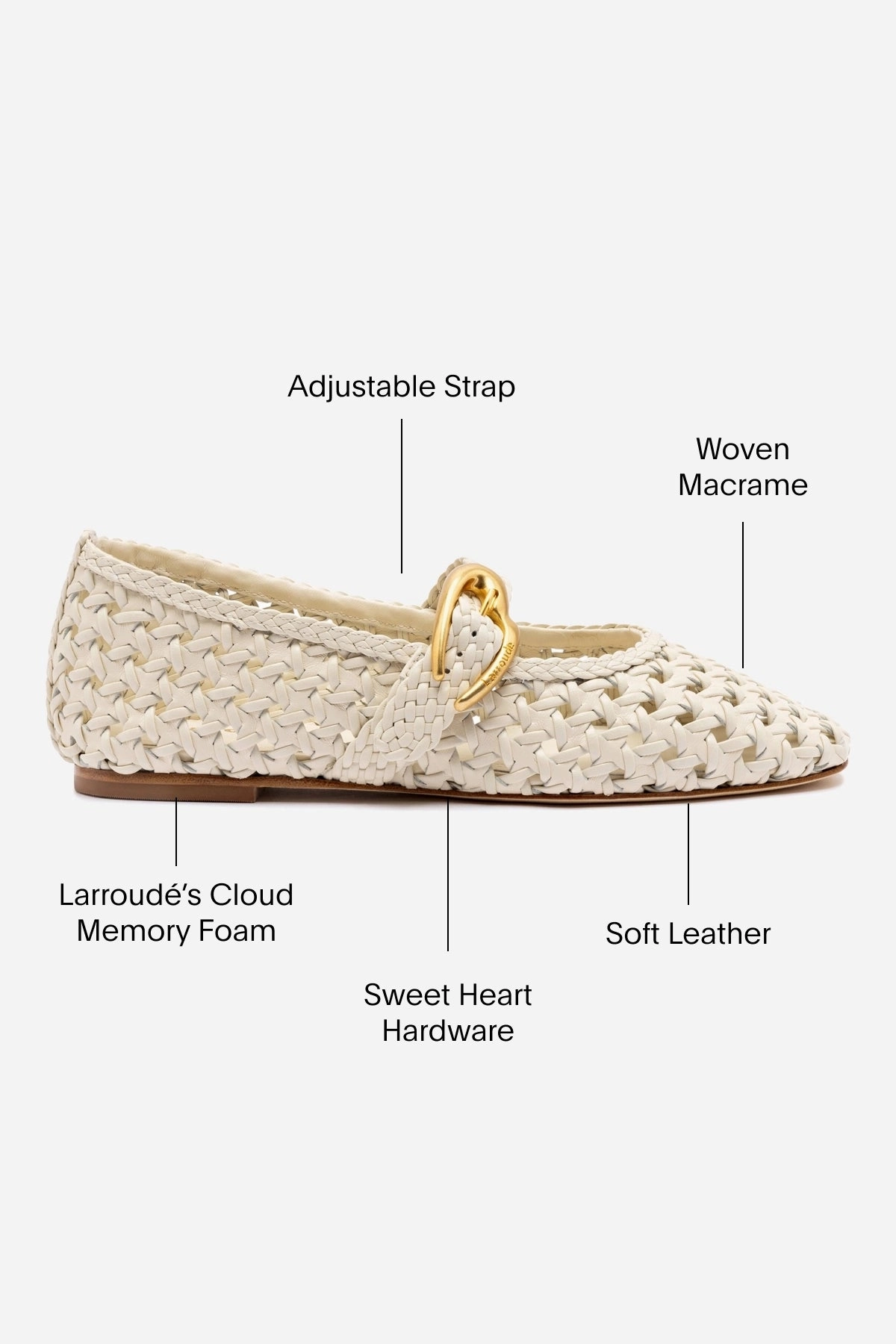 Verona New Macrame In Ivory Leather