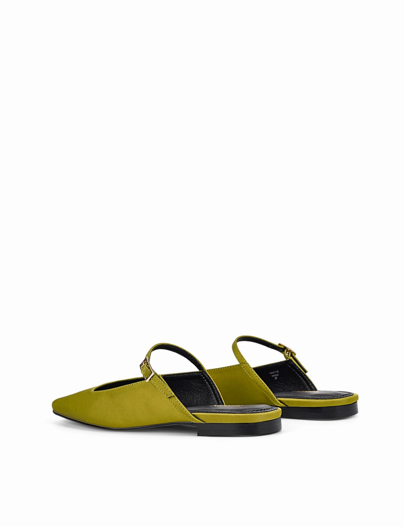 Xanthe Mary Jane Mules - Green Satin