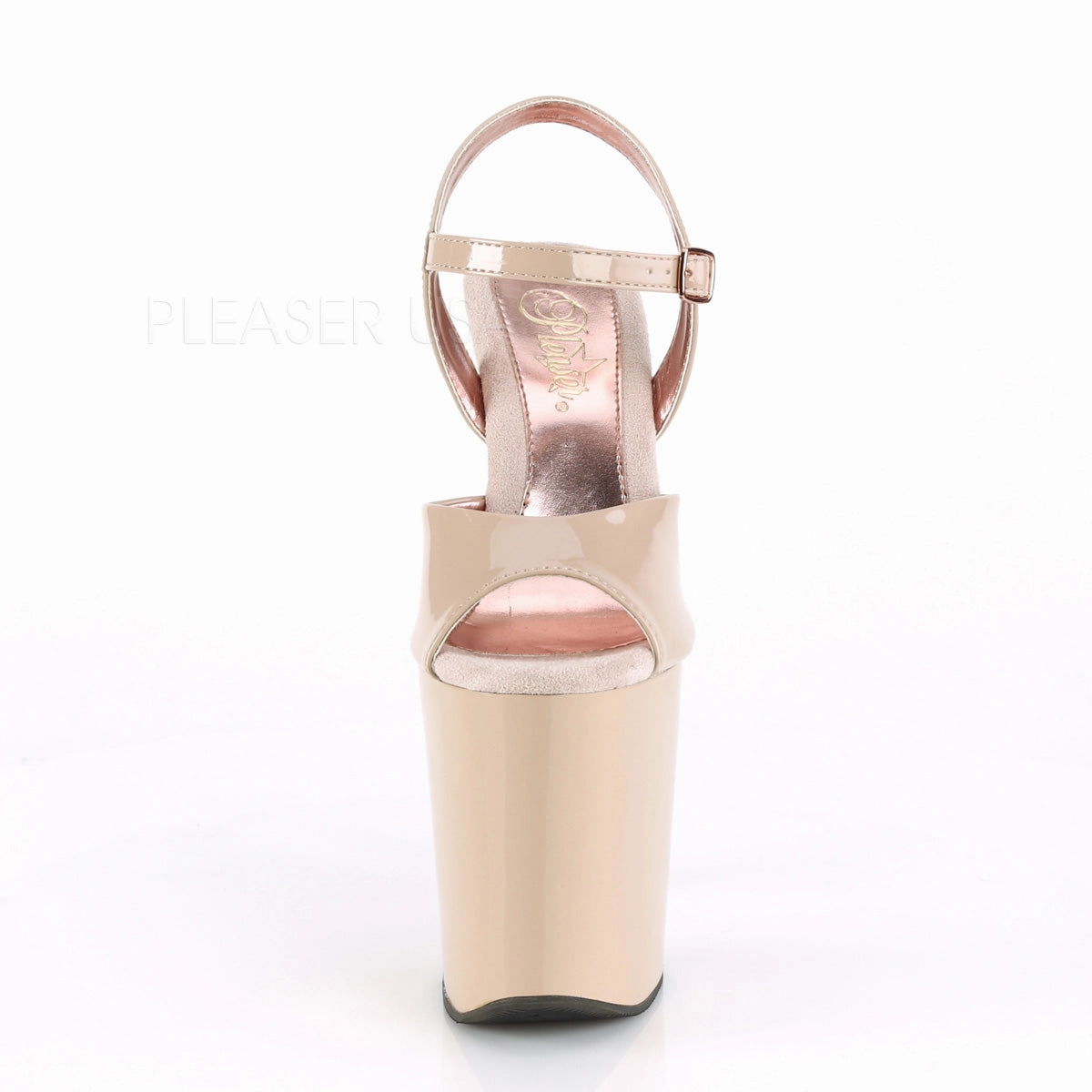 XTREME-809TT  Nude Patent/Nude-Rose Gold Chrome